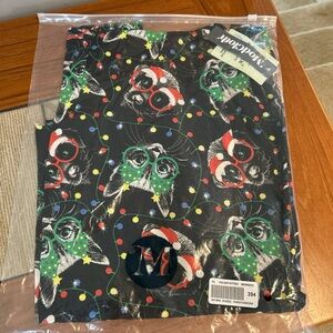 Modcloth Black Skirt with Festive Cat and Dog Print